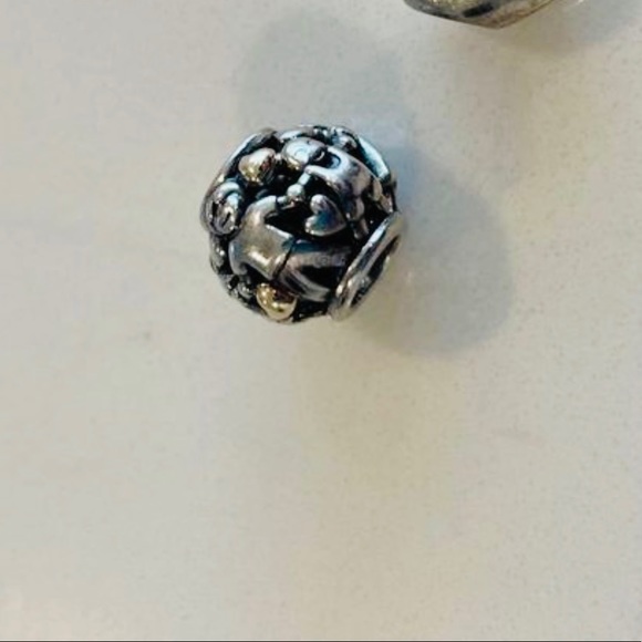 Auth. Retired Pandora Two Tone Family Forever Charm - Picture 2 of 9